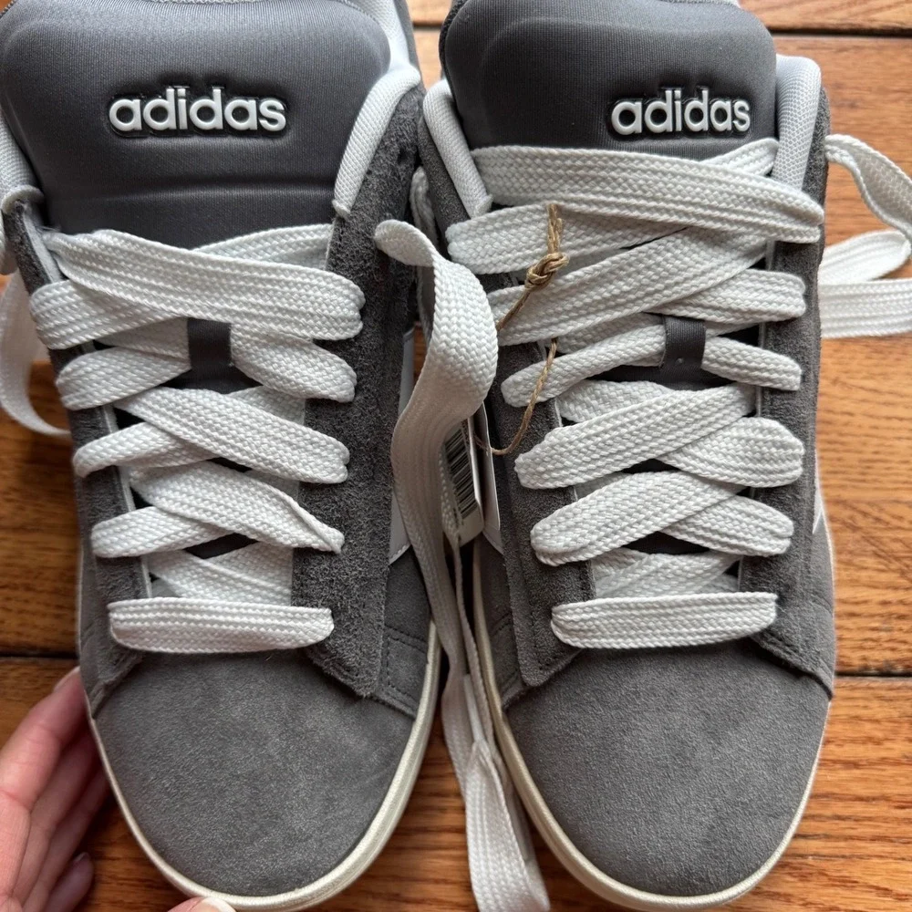 Adidas Grand Court Alpha 00s Men Size 12 Grey Suede Sneakers Retro Skate NEW